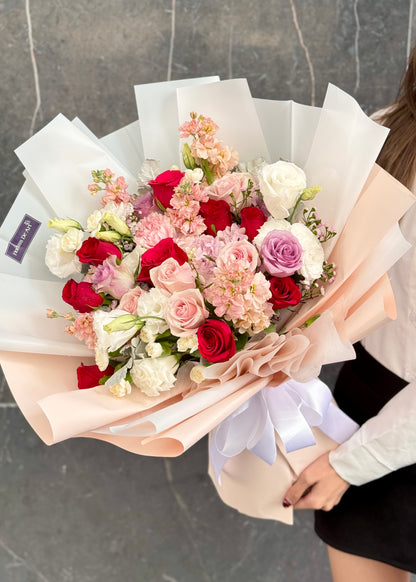 Rosy Symphony Mixed Flower Bouquet | Flower Bouquet