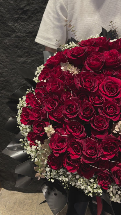 99 Stalks Bizarre Red Roses | Giant Premium Bouquet